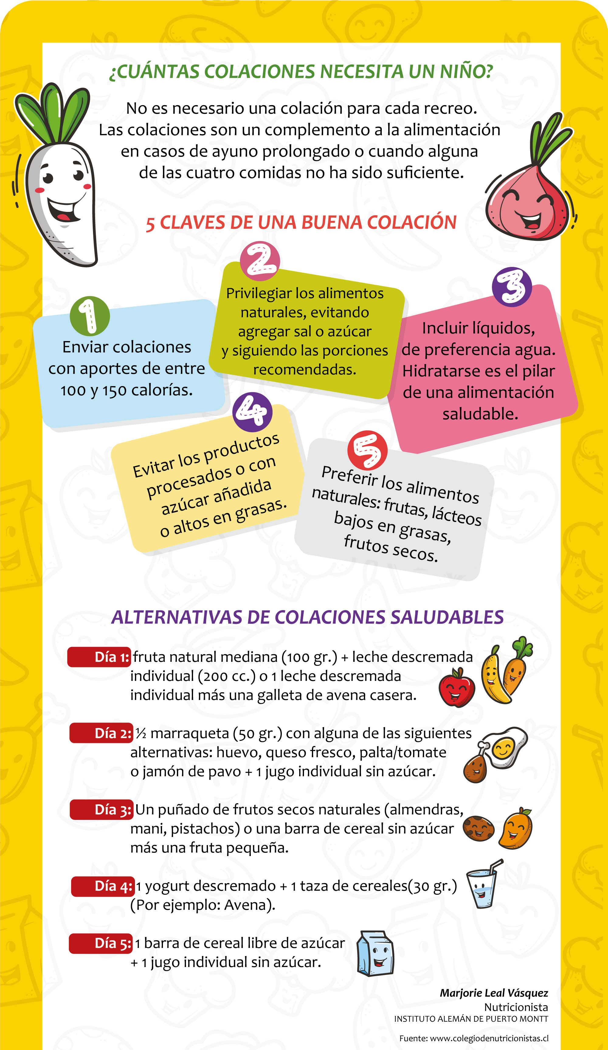 colaciones niños